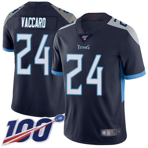 Tennessee Titans Limited Navy Blue Men Kenny Vaccaro Home Jersey NFL Football 24 100th Season Vapor Untouchable